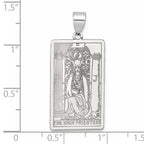 Sterling Silver The High Priestess Tarot Card Pendant