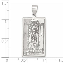 Sterling Silver The High Priestess Tarot Card Pendant