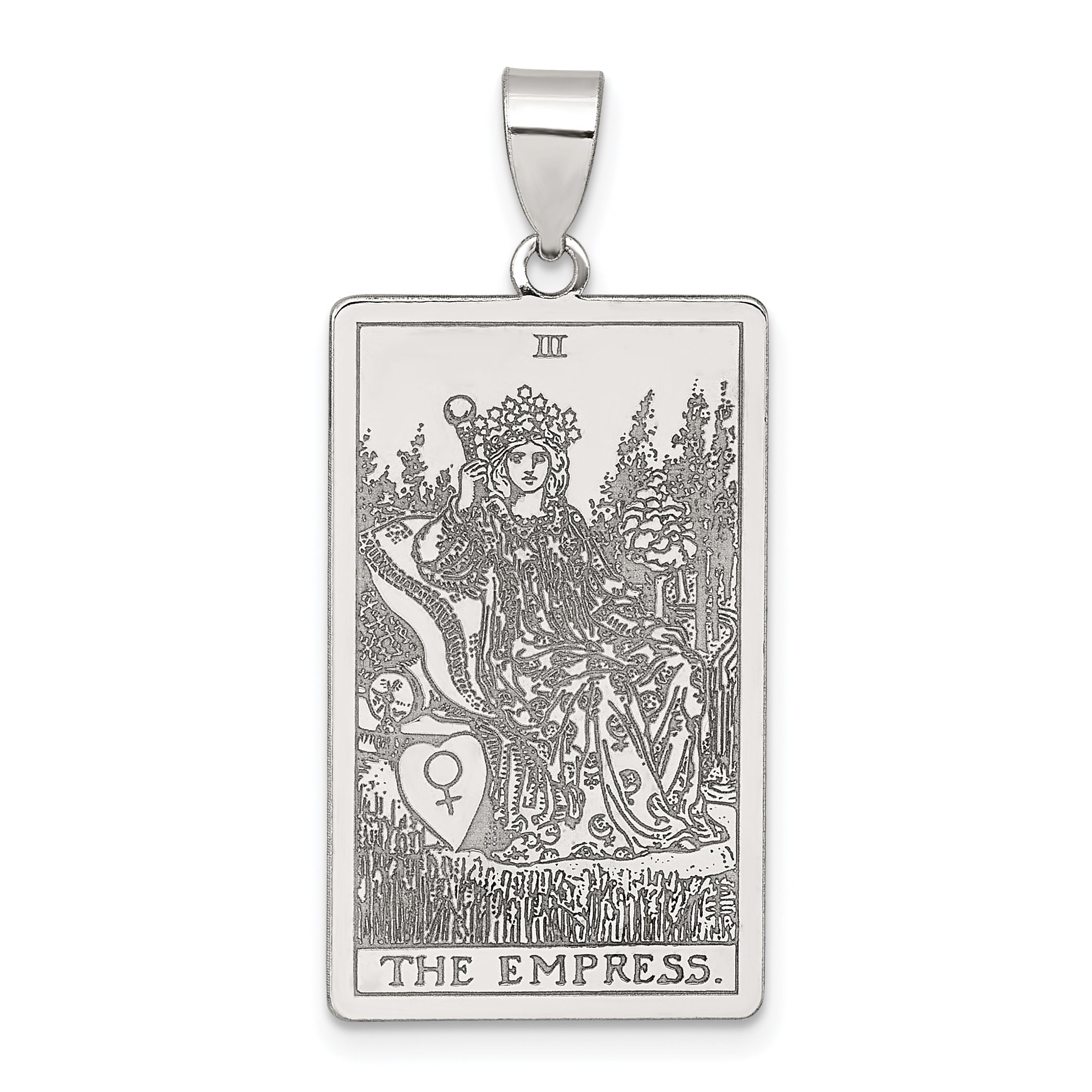 Sterling Silver The Empress Tarot Card Pendant Main image