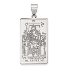 Sterling Silver The Emperor Tarot Card Pendant