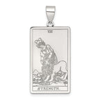 Sterling Silver Strength Tarot Card Pendant