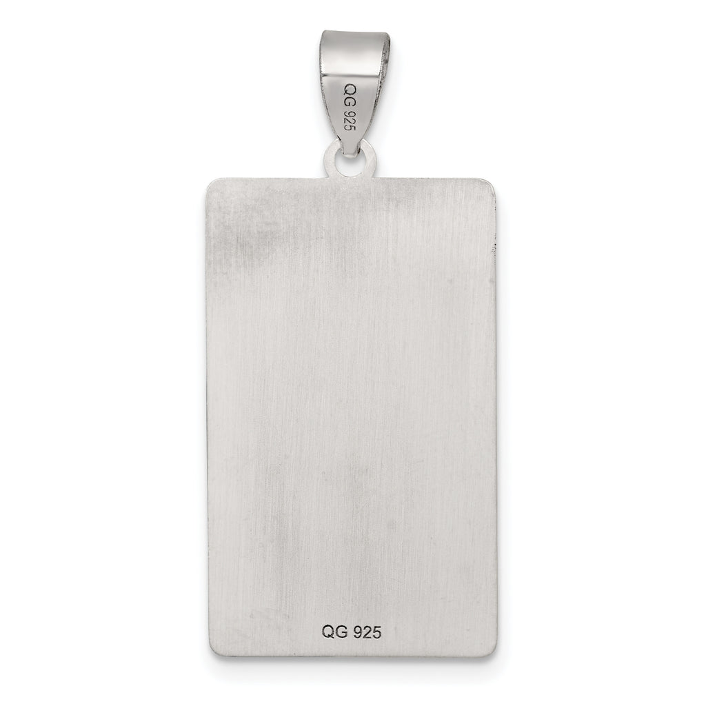 Sterling Silver Justice Tarot Card Pendant