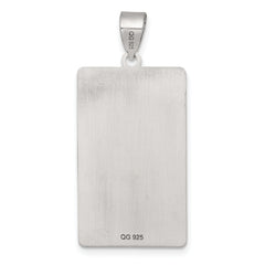 Sterling Silver Justice Tarot Card Pendant