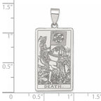 Sterling Silver Death Tarot Card Pendant
