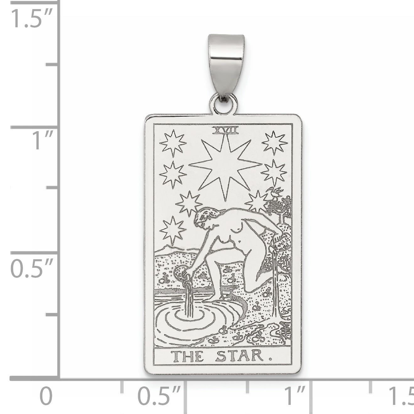Sterling Silver The Star Tarot Card Pendant