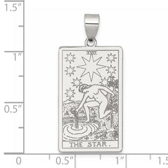 Sterling Silver The Star Tarot Card Pendant