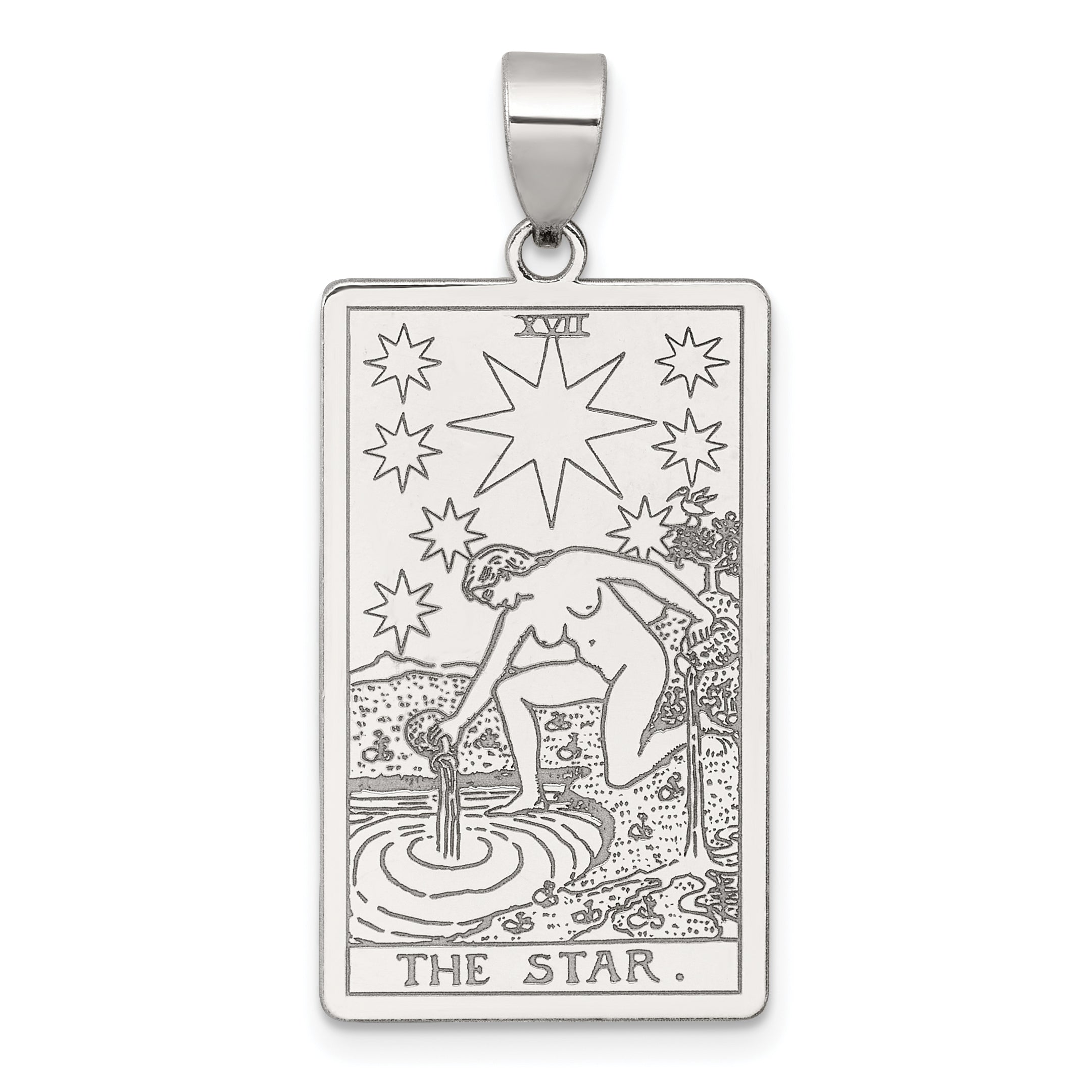 Sterling Silver The Star Tarot Card Pendant Main image