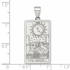 Sterling Silver The Moon Tarot Card Pendant