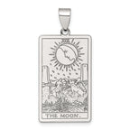 Sterling Silver The Moon Tarot Card Pendant