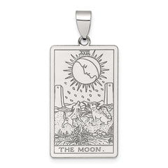 Sterling Silver The Moon Tarot Card Pendant