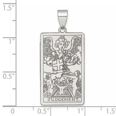 Sterling Silver Judgement Tarot Card Pendant