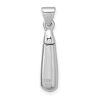 Sterling Silver Rhodium-plated Polished CZ Ash Holder Pendant
