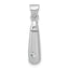 Sterling Silver Rhodium-plated Polished CZ Ash Holder Pendant