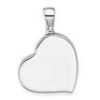 Sterling Silver Rhodium-plated Polished CZ Heart Ash Holder Pendant