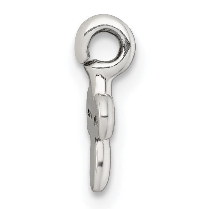 Sterling Silver Polished and Antiqued Fancy Charm