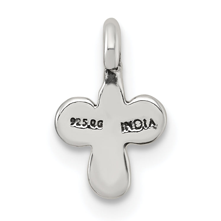 Sterling Silver Polished and Antiqued Fancy Charm