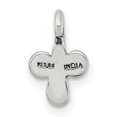 Sterling Silver Polished and Antiqued Fancy Charm