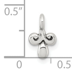 Sterling Silver Polished and Antiqued Fancy Charm