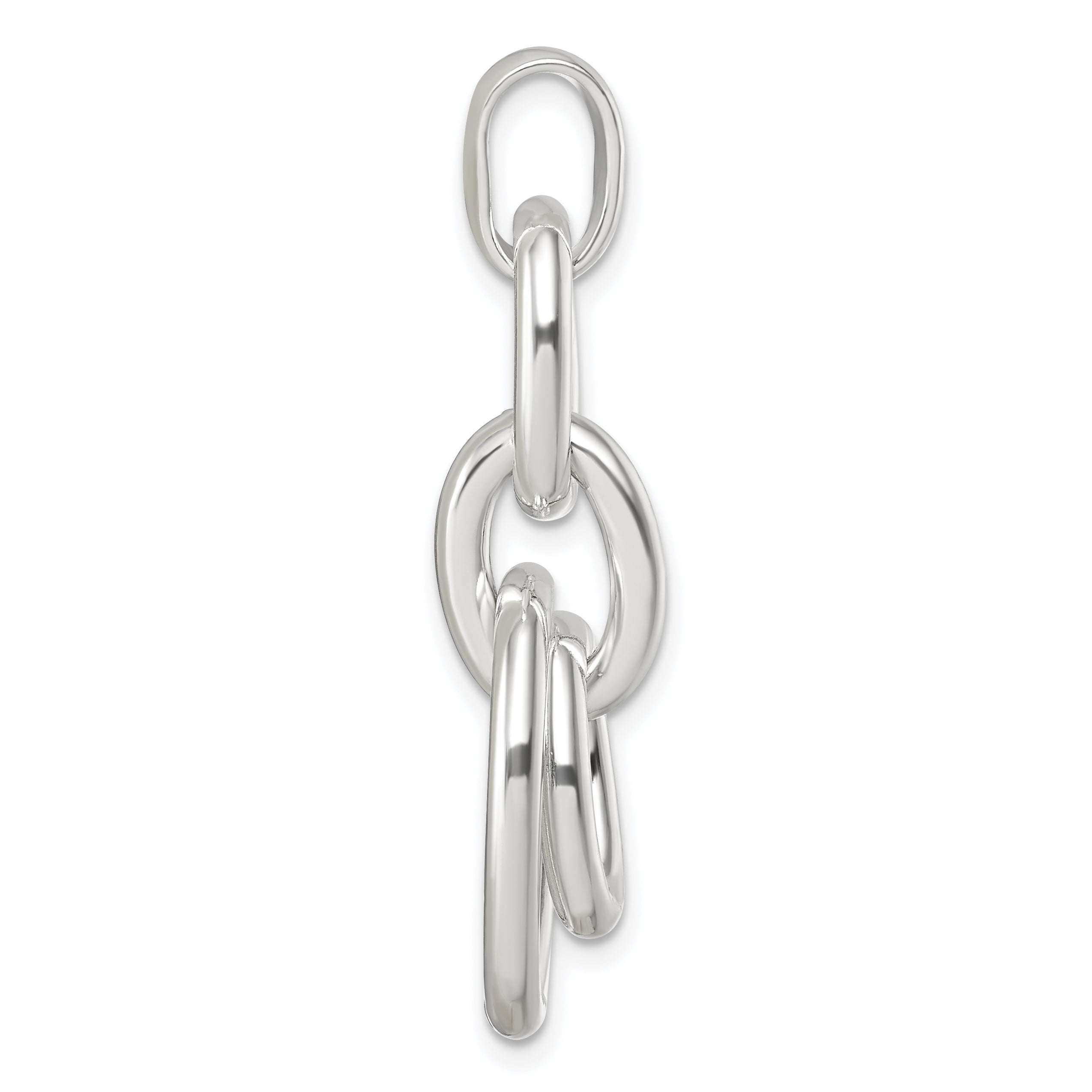 Sterling Silver Moveable Oval Links Pendant Secondary image