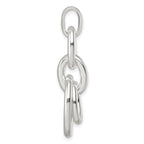 Sterling Silver Moveable Oval Links Pendant