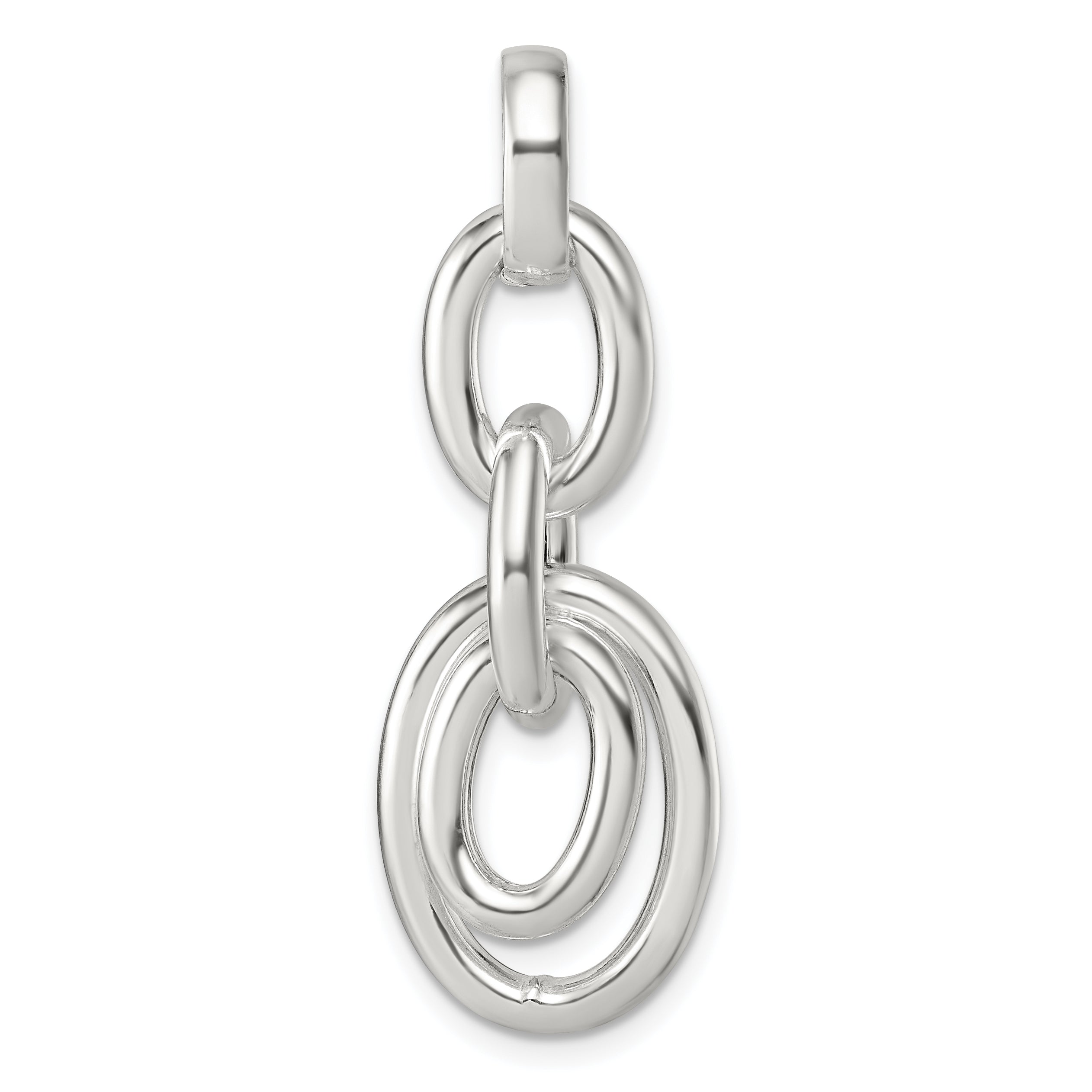 Sterling Silver Moveable Oval Links Pendant Main image