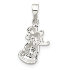 Sterling Silver Polished and Enameled Snowman Charm