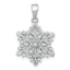 Sterling Silver Rhodium-plated Polished CZ Snowflake Pendant