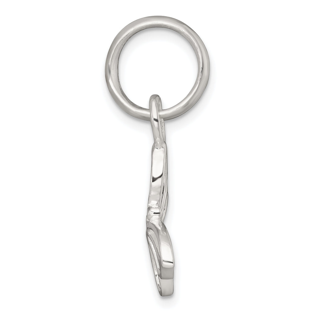 Sterling Silver Polished Cut-out Butterfly Pendant