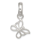 Sterling Silver Polished Cut-out Butterfly Pendant