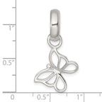 Sterling Silver Polished Cut-out Butterfly Pendant