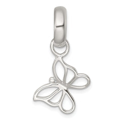 Sterling Silver Polished Cut-out Butterfly Pendant
