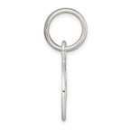 Sterling Silver Polished Cut-out 3-leaf Clover in Circle Pendant
