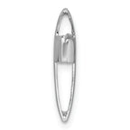 Sterling Silver Rhodium-plated Polished 3D Latin Cross Chain Slide Pendant