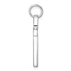 Sterling Silver Rhodium-plated Polished Solid Latin Cross Pendant