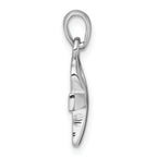 Sterling Silver Rhodium-plated Polished Small Ankh Cross Pendant