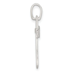 Sterling Silver Brushed Cross with Polished Ichthus Fish Pendant