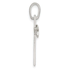 Sterling Silver Polished Cross with Brushed Ichthus Fish Pendant