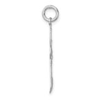 Sterling Silver Rhodium-plated Polished And Textured Crucifix Pendant