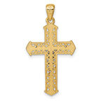 Sterling Silver Gold-tone and Rhodium-plated Polished Crucifix Cross Pendant