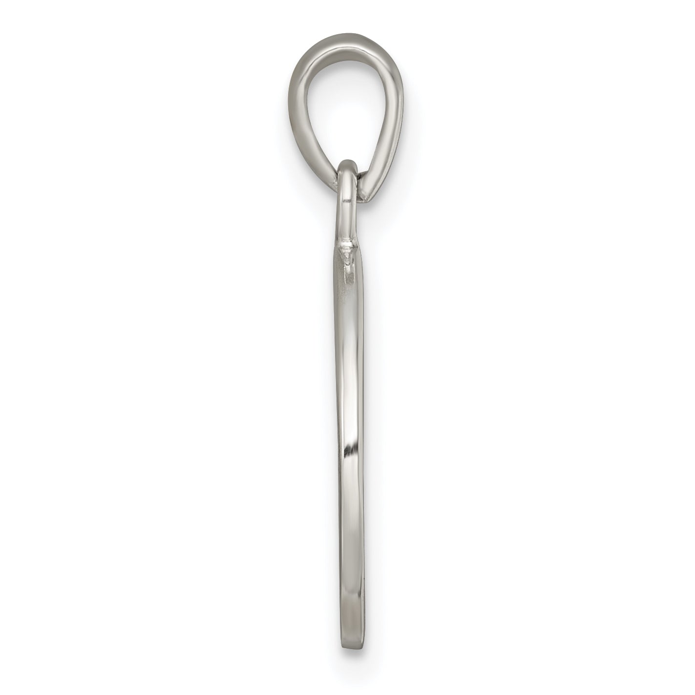 Sterling Silver Polished Black Enamel EVERY DAY IS A GIFT FROM GOD Cut Out Cross Disc Pendant