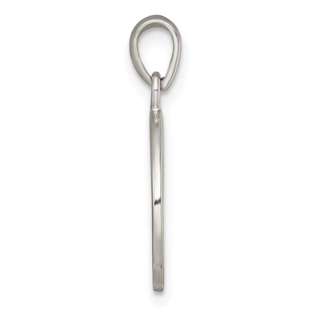 Sterling Silver Polished Black Enamel EVERY DAY IS A GIFT FROM GOD Cut Out Cross Disc Pendant