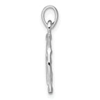 Sterling Silver Rhodium-plated Polished Reversible Sagittarius in Circle Zodiac Pendant