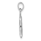 Sterling Silver Rhodium-plated Polished Reversible Capricorn Goat in Circle Zodiac Pendant