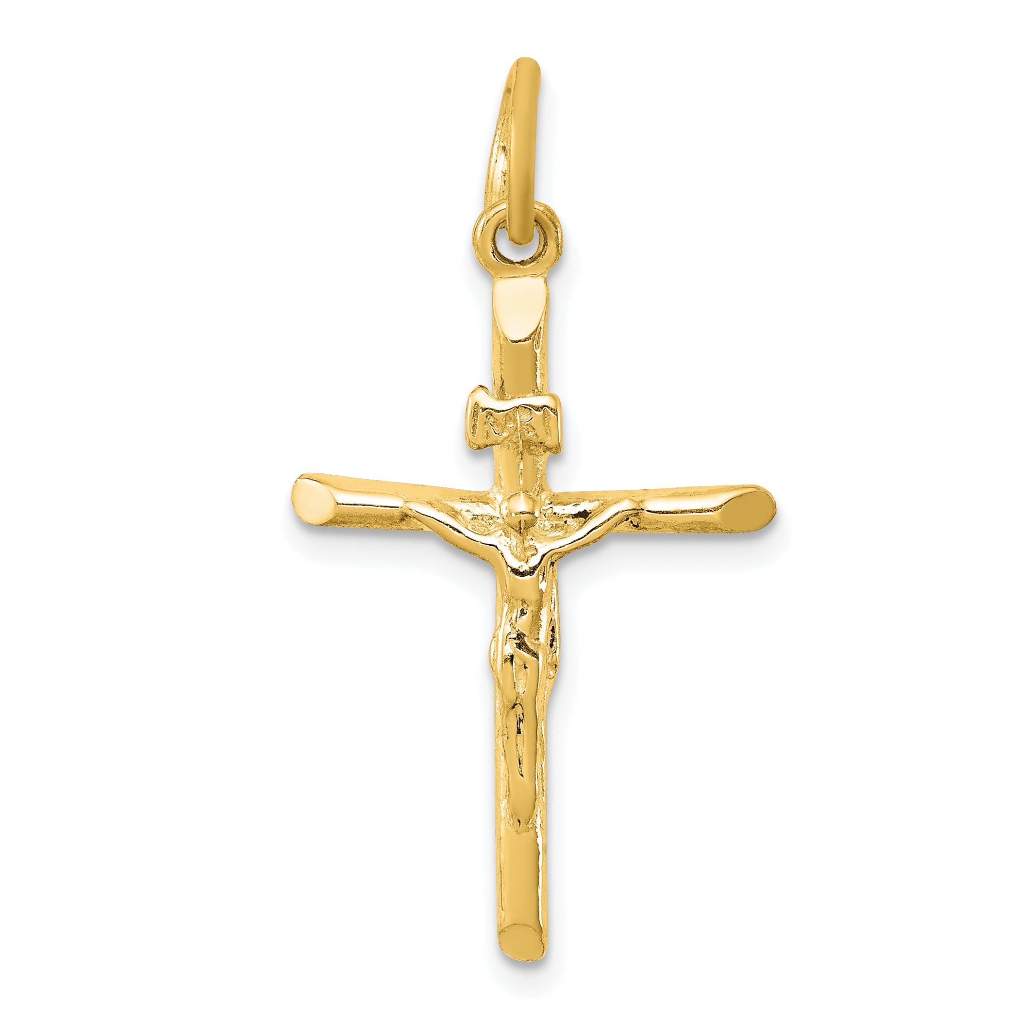 Sterling Silver Gold-tone INRI Crucifix Pendant Main image