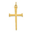 Sterling Silver Gold-plated Nail Cross Pendant