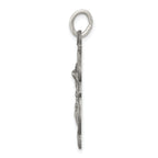 Sterling Silver Antiqued St. Michael Badge Medal Pendant