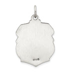 Sterling Silver Antiqued St. Michael Badge Medal Pendant