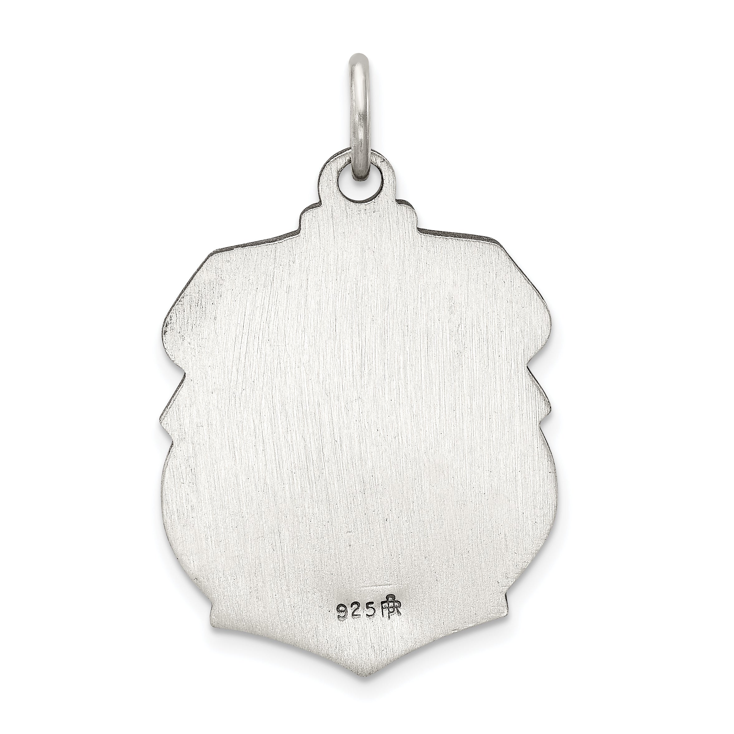Sterling Silver Antiqued St. Michael Badge Medal Pendant