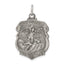 Sterling Silver Antiqued St. Michael Badge Medal Pendant