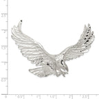 Eagle Pendant in Sterling Silver, 47mm Textured & Diamond-Cut - Sophia Jewelers